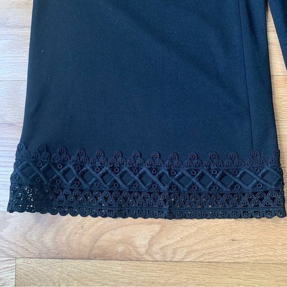 NWT LE GALI Crochet Lace Trim Cropped Wide Leg Lyle Pants Size Small Boho Hippie - Picture 11 of 13